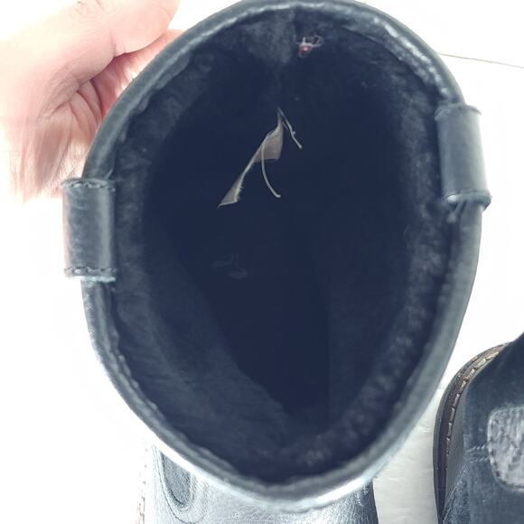 Abeo Men's Bryson US10,5 Full Grain Black Leather PullUp Orthotic Shearling Boot - Picture 11 of 16